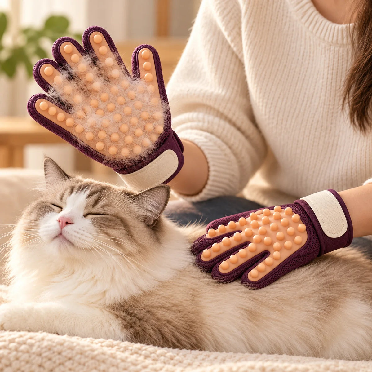 Grooming Glove Pair — function