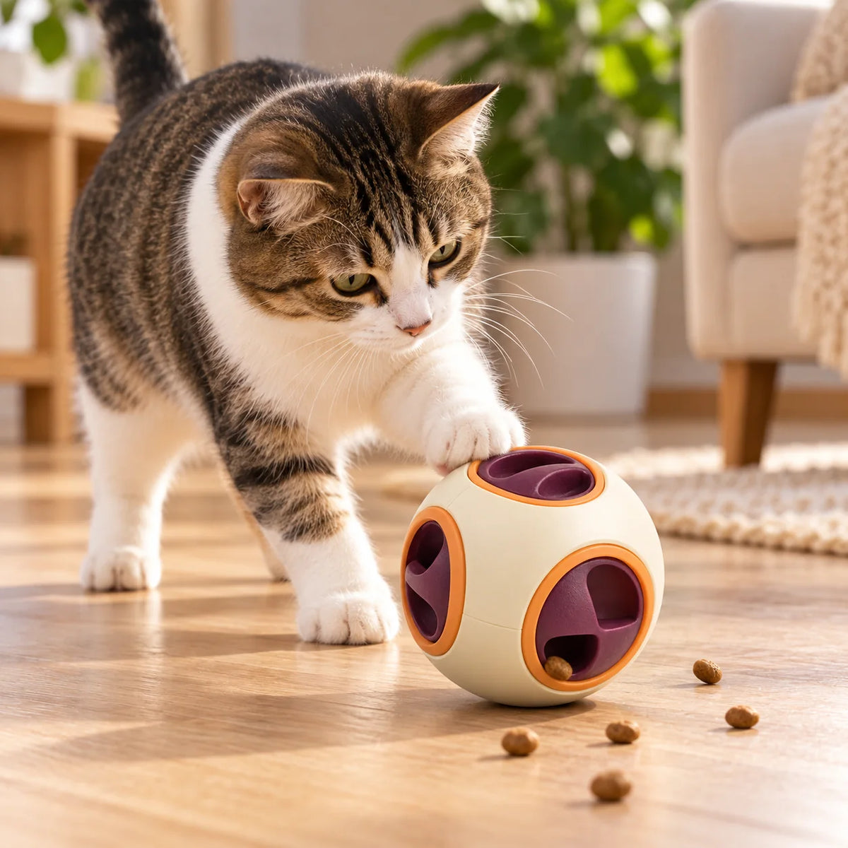 Rolling Treat Ball — in use