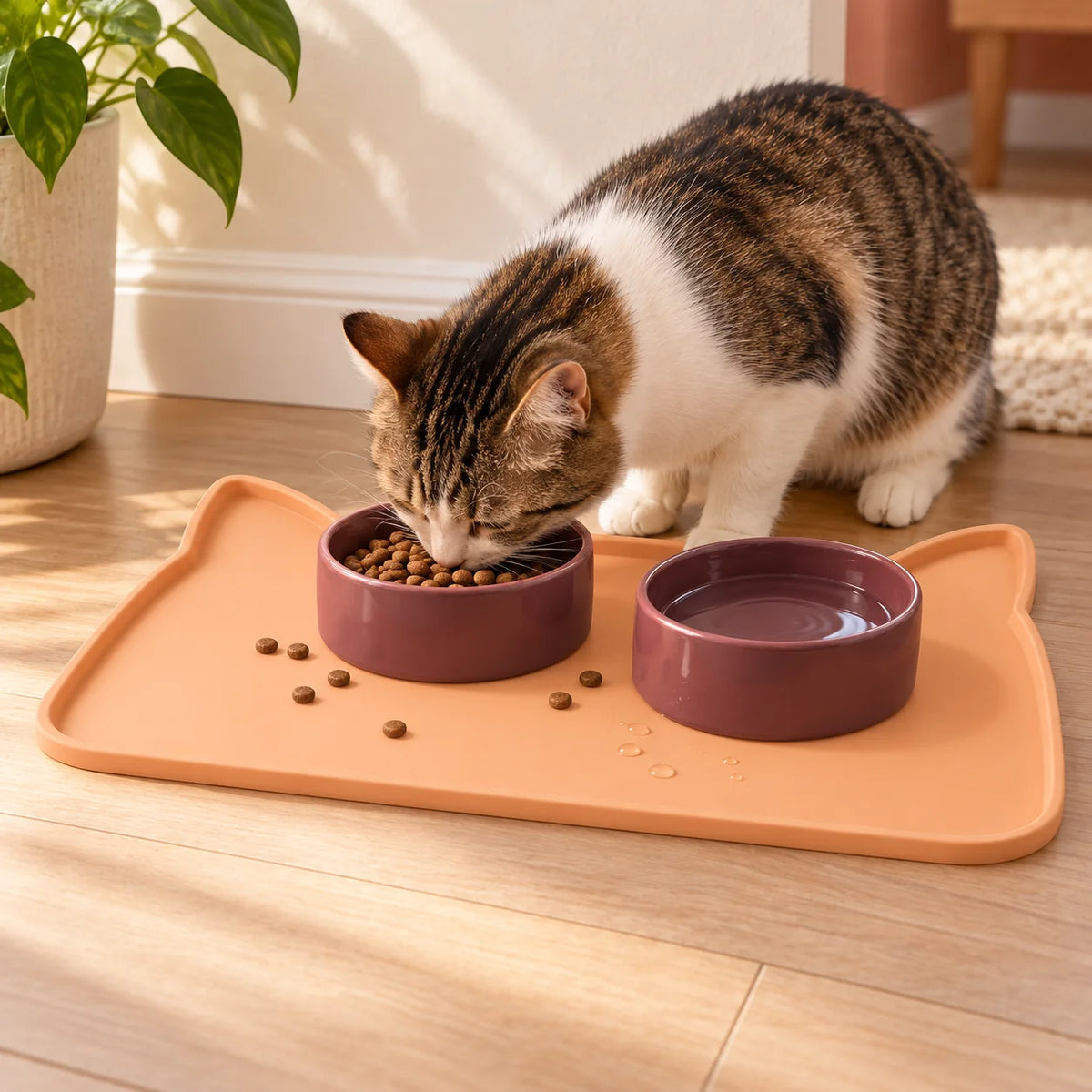 Silicone Feeding Mat — in use